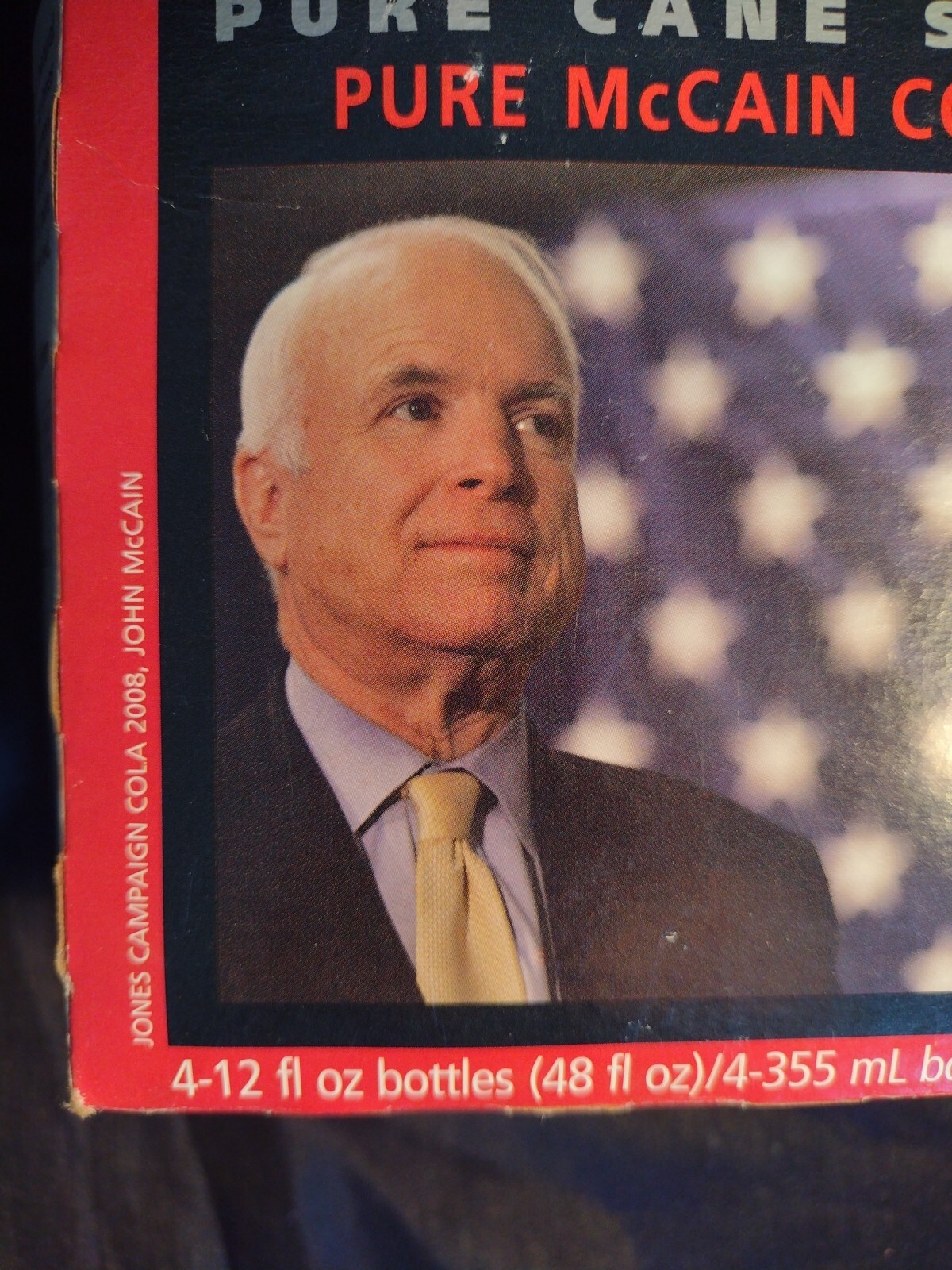 OBAMA “Yes We Can” Cola, Full 12oz Bottle +4Pak Obama/McCain Carrier