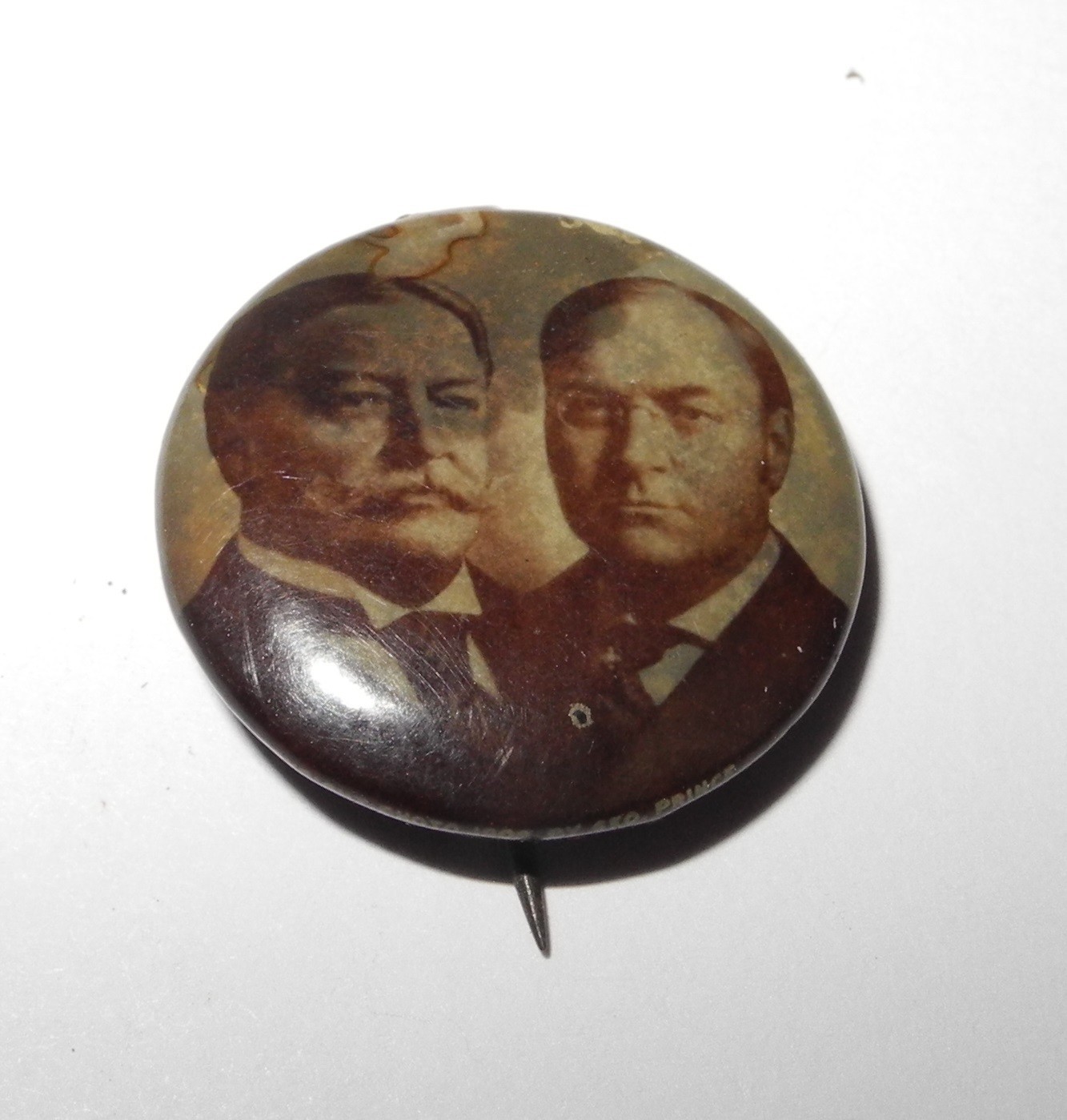 1908 William Howard Taft Sherman Political Campaign President Election 7/8″ Pin