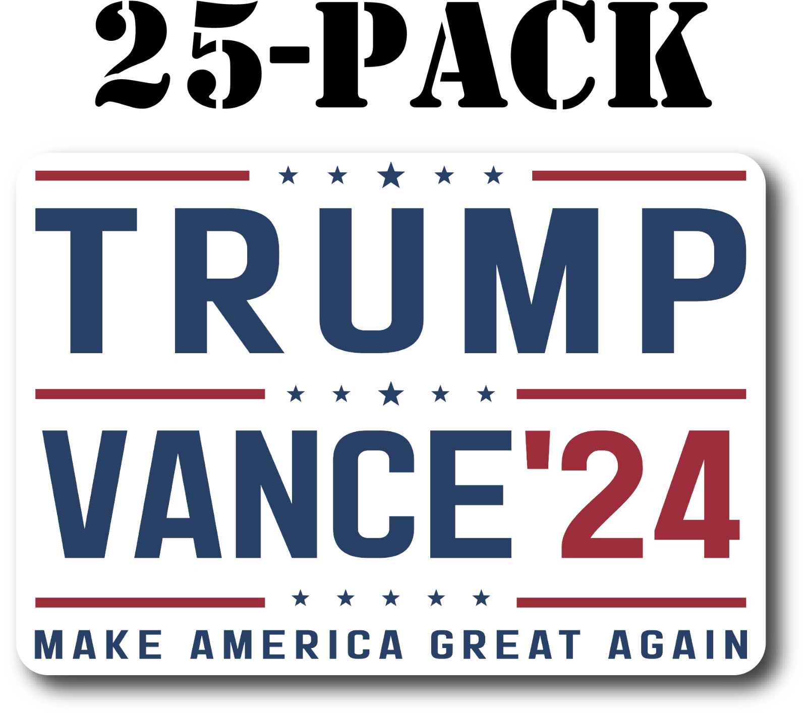 25PCS SET TRUMP 2024 BUMPER STICKER STICKERS TAKE SAVE AMERICA BACK DONALD MAGA