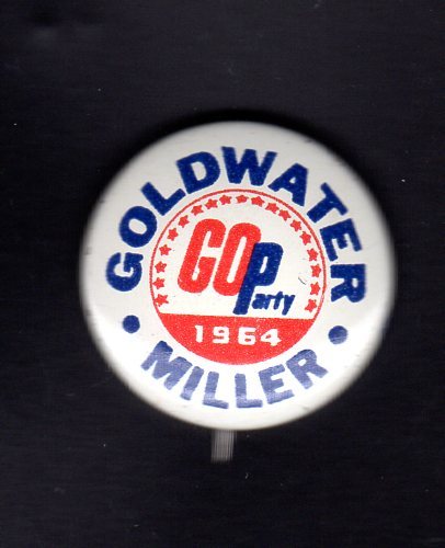 Goldwater Miller 1964 GOParty Button