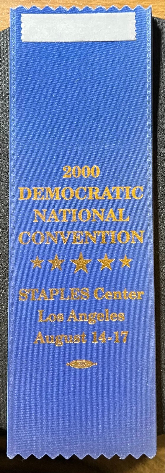 UNUSED 2 1/2 x 8″ 2000 DEMOCRATIC NATIONAL CONVENTION (AL GORE) RIBBON