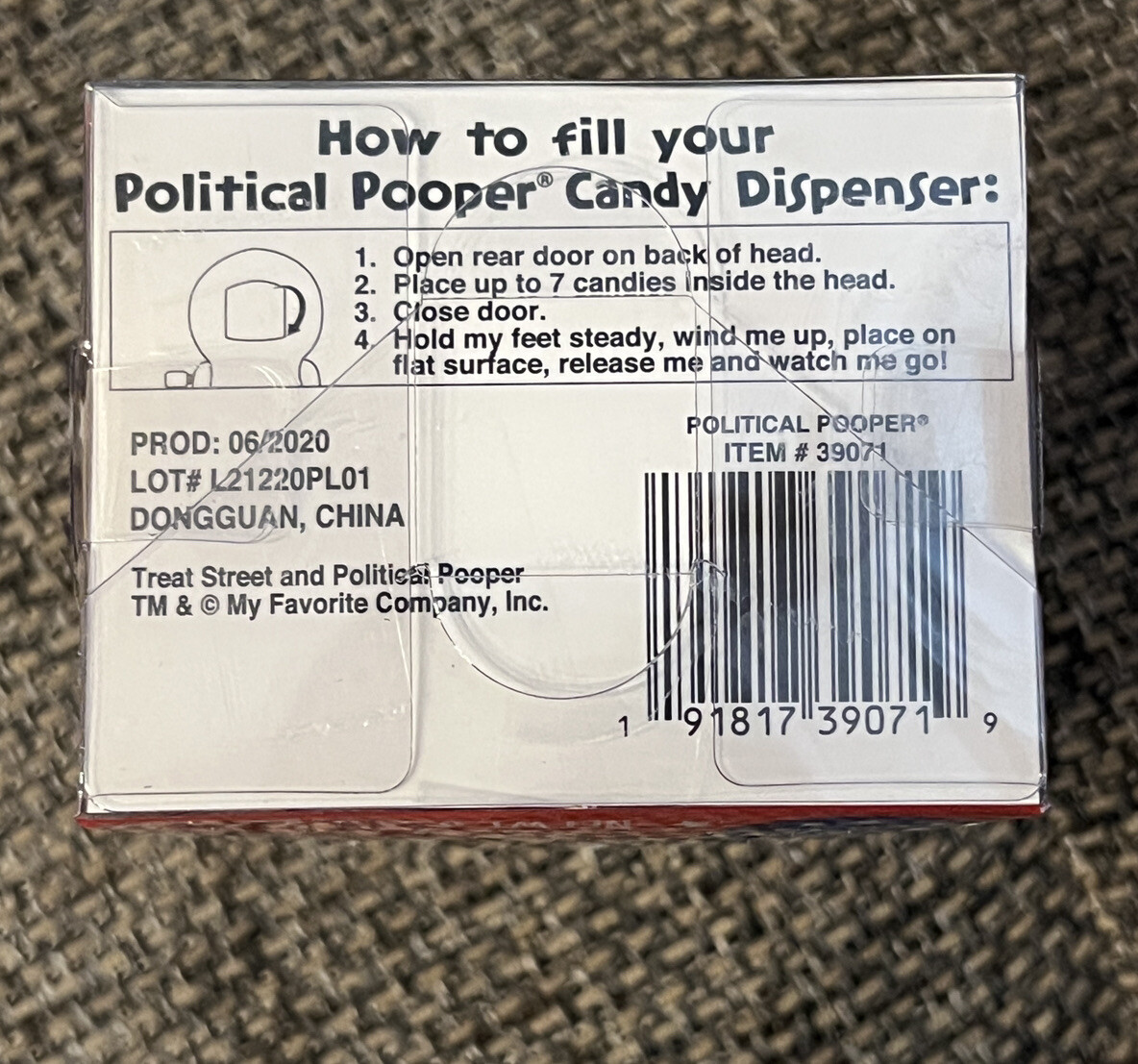 Donald Trump Political Poopers Collectible Candy Dispenser NEW in BOX FREE SHIP