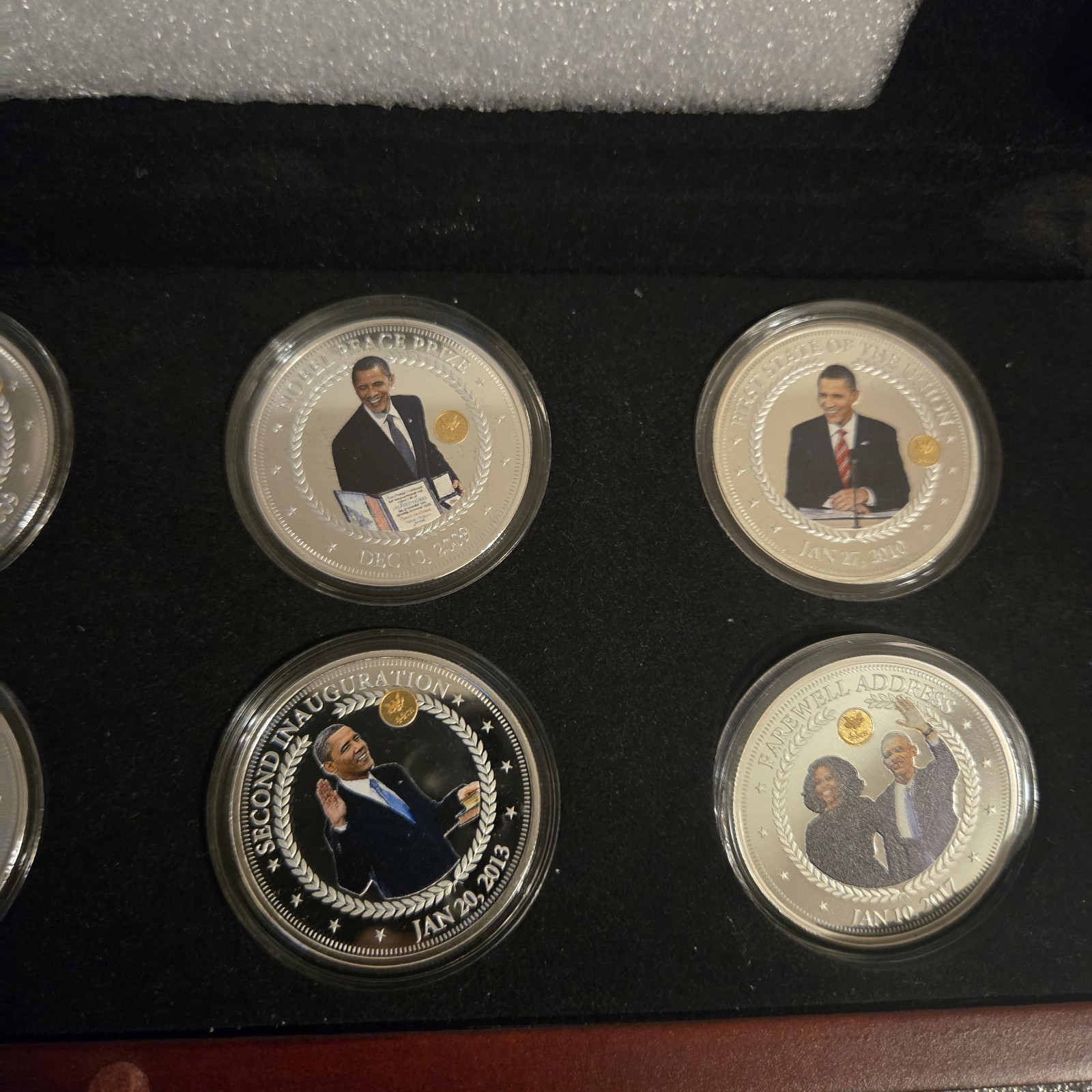 The President Obama Legacy Proof Coin Collection 2017, Plated In 99.9% Silver!