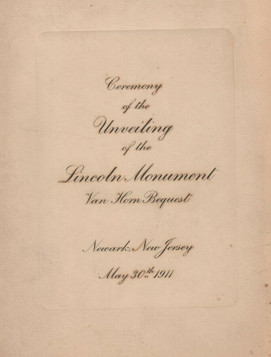 Gutzon Borglum – Created Mt Rushmore – Program of Lincoln Monument w/ TR Accept