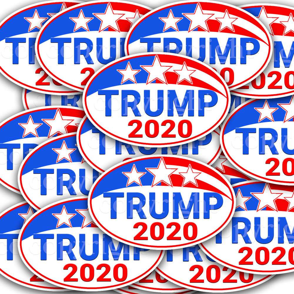 TRUMP STICKERS 2020 Pro Trump Political Bumper Stickers Decals 3″ 20-pack RWB***