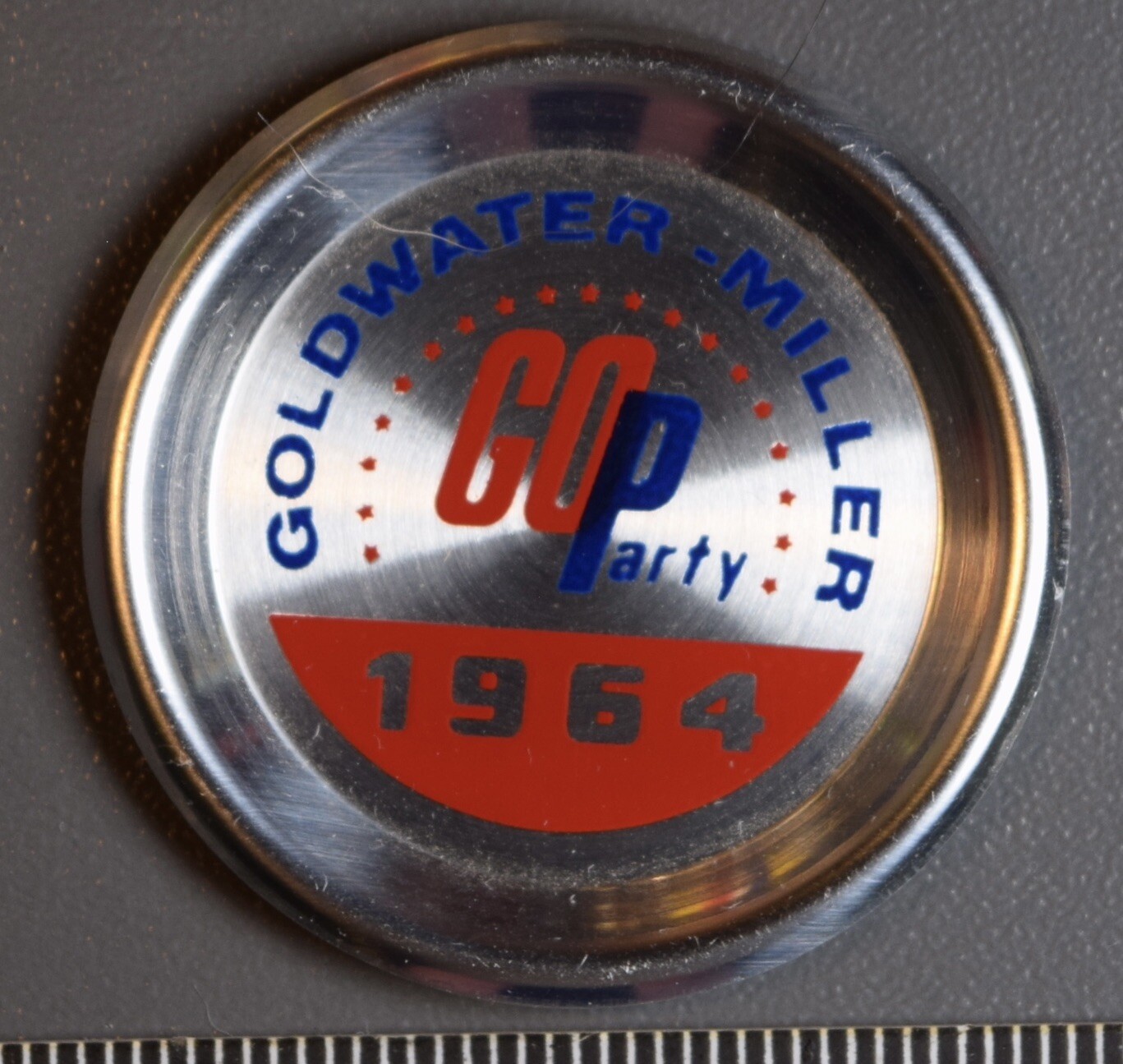 Goldwater Miller GOParty 1964 Pin Button Barry President, rare nice!