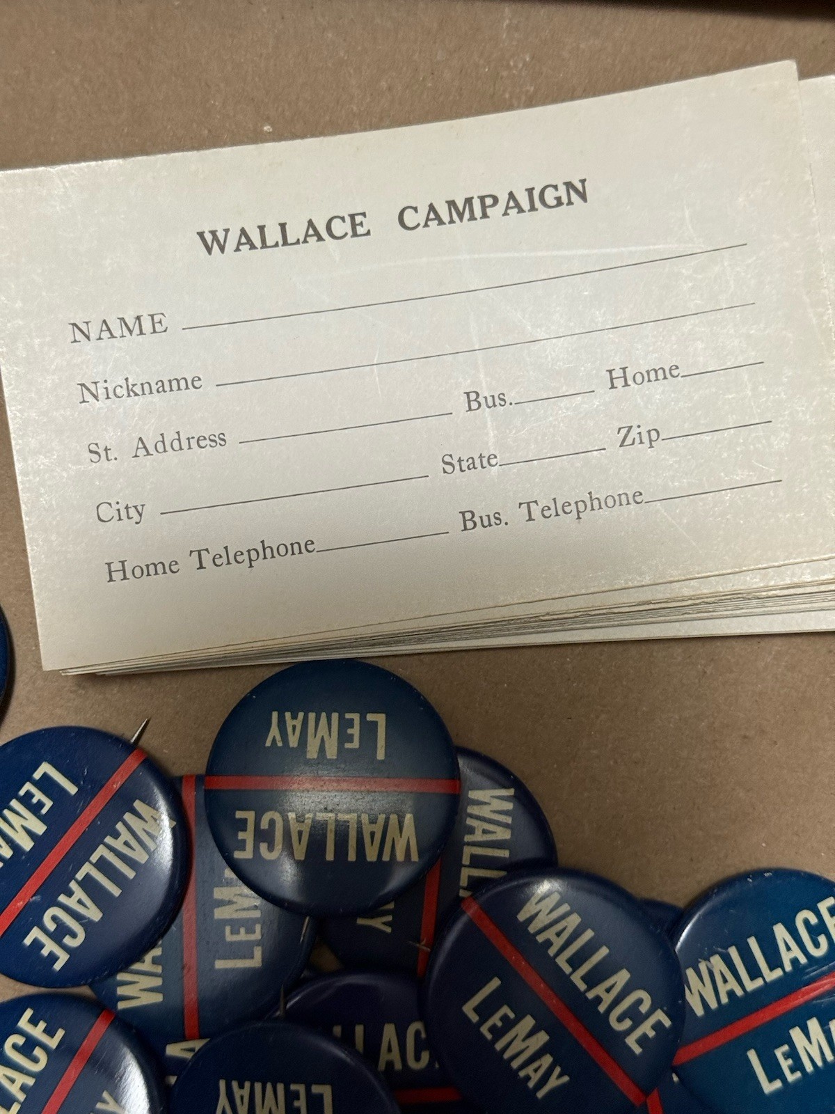 George Wallace 1968 Campaign Material Lot