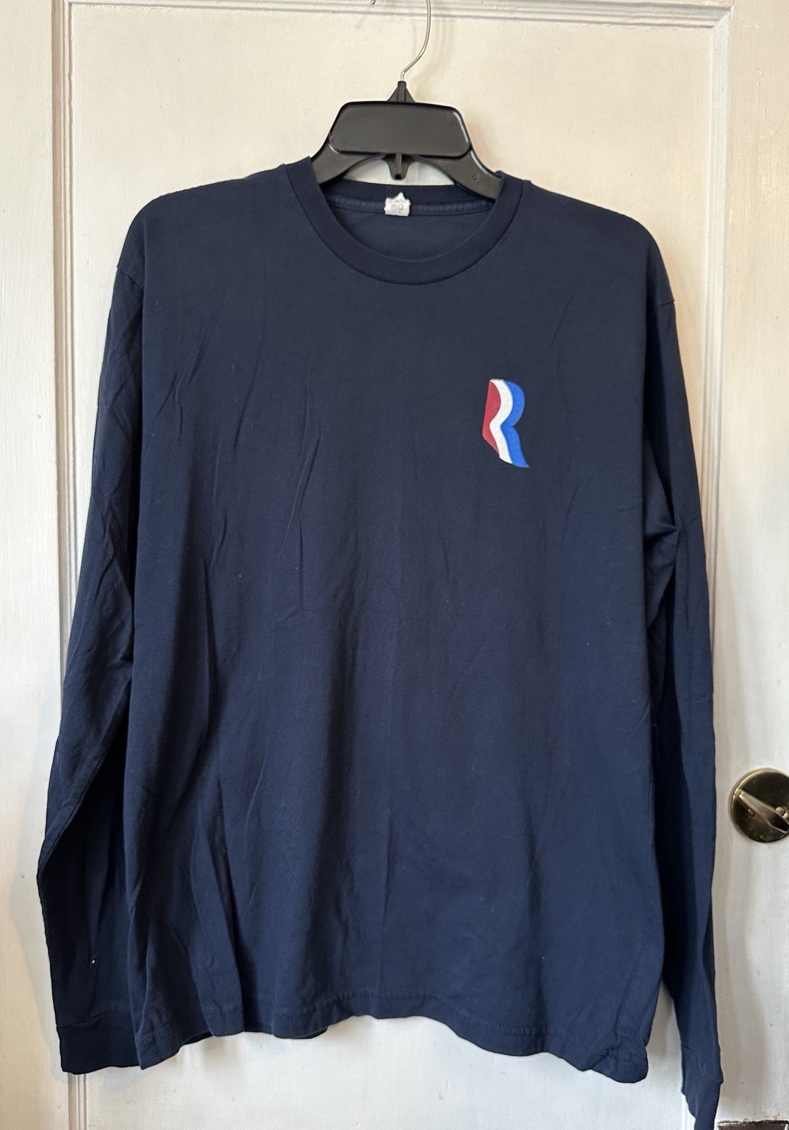 Royal Apparel Mitt Romney Blue Long Sleeve T-Shirt 2012 Presidential Run L