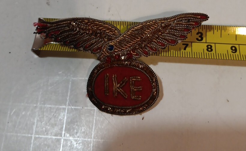 X Rare Original Dwight Eisenhower Ike Presidential Golden 3 Inch Cloth Pin