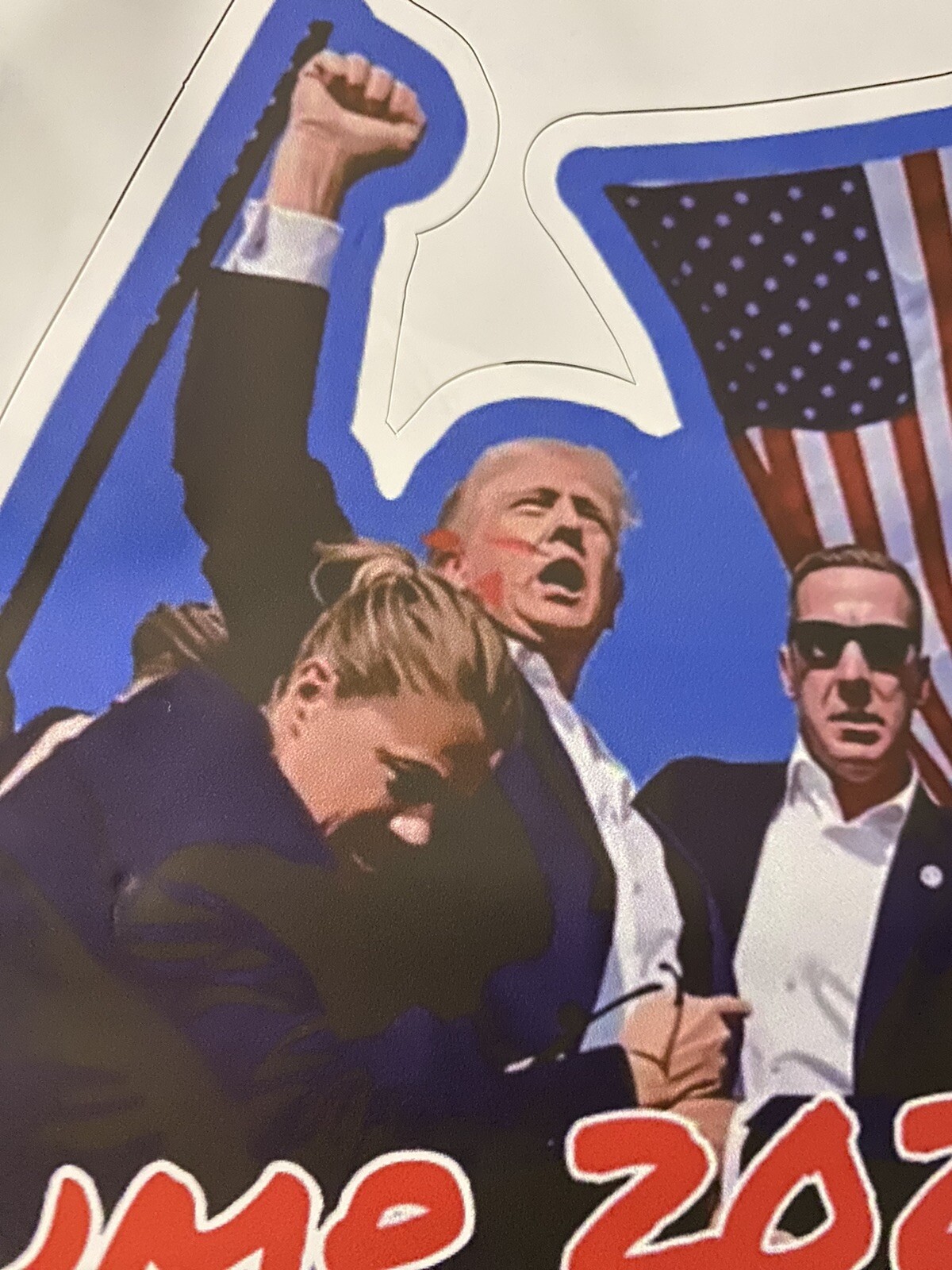 MAGA Trump 2024 LARGE Soft Vinyl Color Sticker 6”x 5.25” “They Can’t Stop Us”