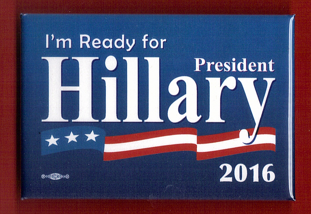 2016 Hillary Clinton (2×3)” / “I’m Ready” Presidential Campaign Button(Pin14)