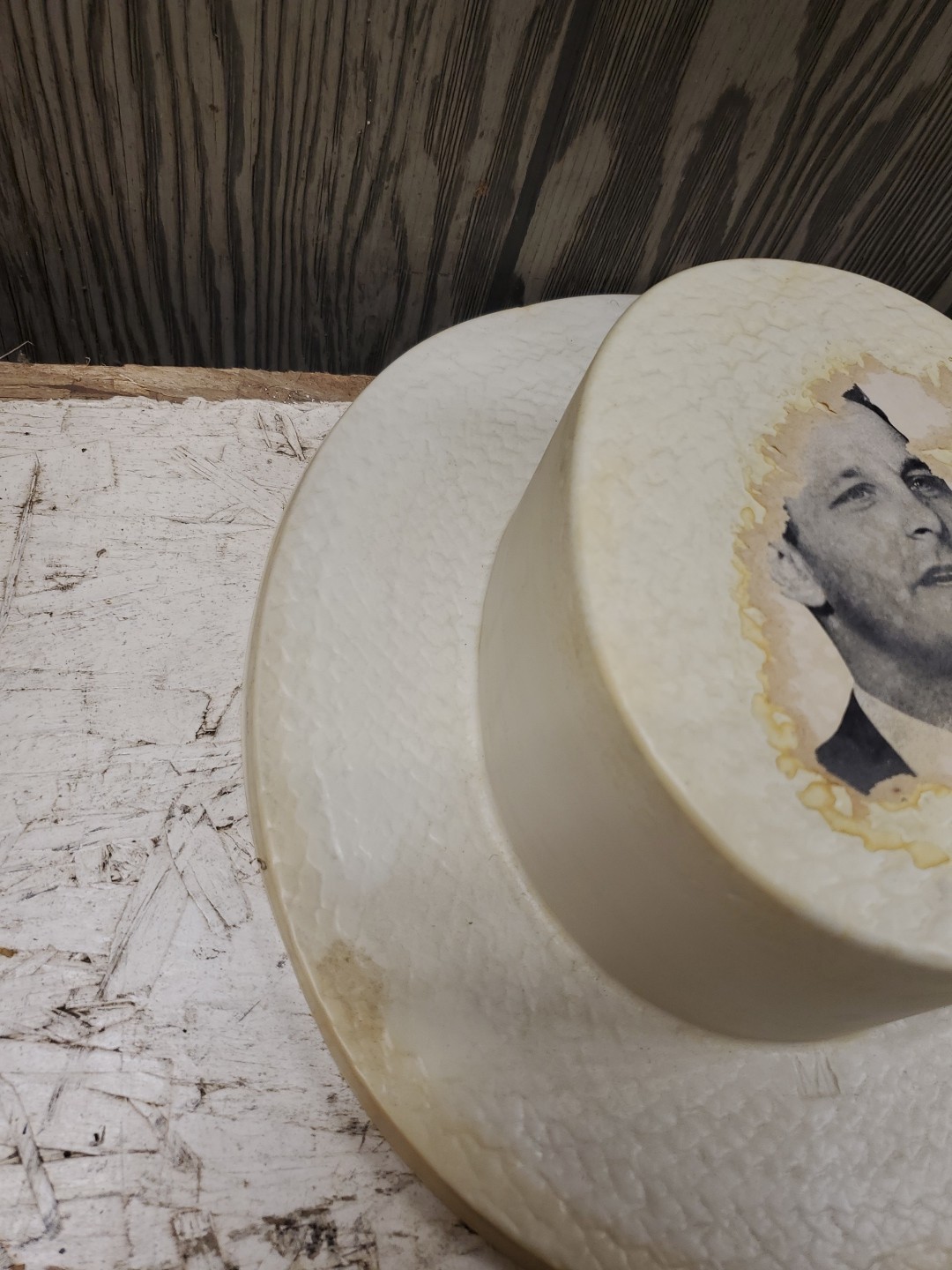 2 Vintage Political Ad Campaign Promo Pork Pie Hats Foam Plastic Nixon (B311)
