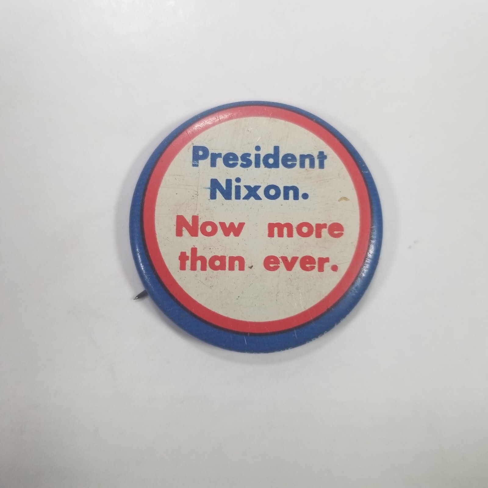 President Nixon Now More Than Ever 1972 Vintage Pinback Pin Button Republican