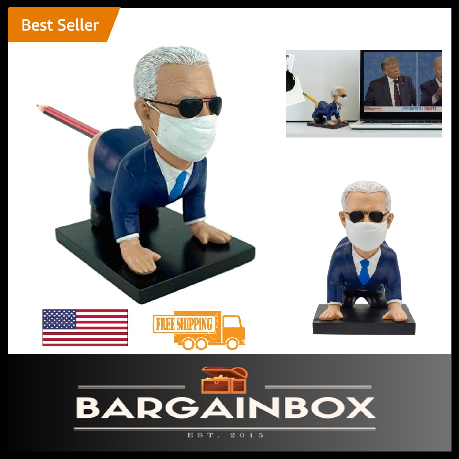 Delightful Biden Desk Accessory – Handcrafted Pen Holder for Political Fans