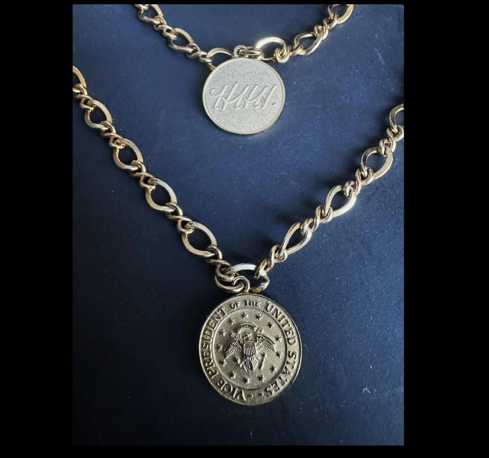 Vintage Hubert Humphrey HHH Vice Presidential Link Bracelet.