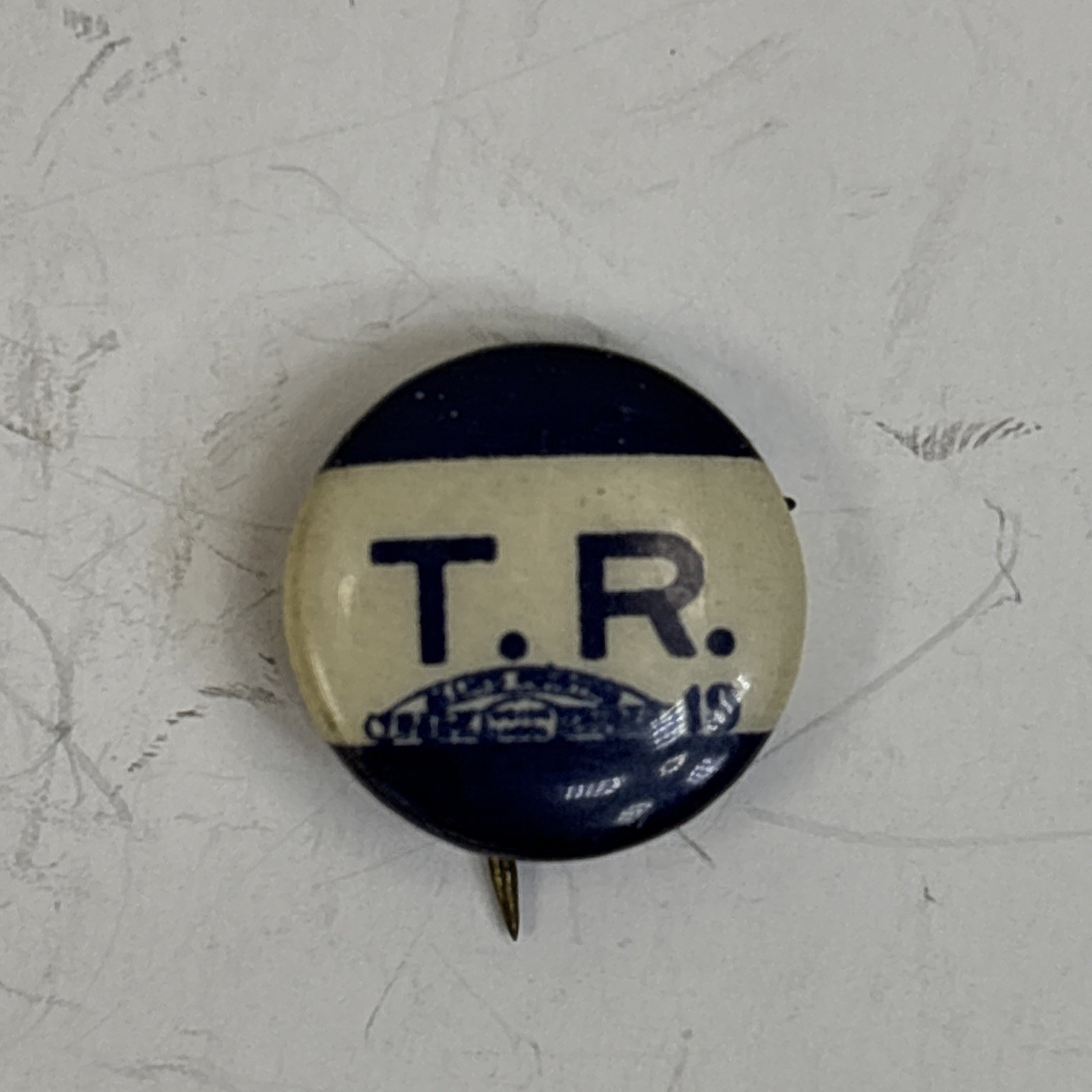 1912 Theodore Roosevelt Button TR Progressive Bull Moose Party Pin-back 50D42