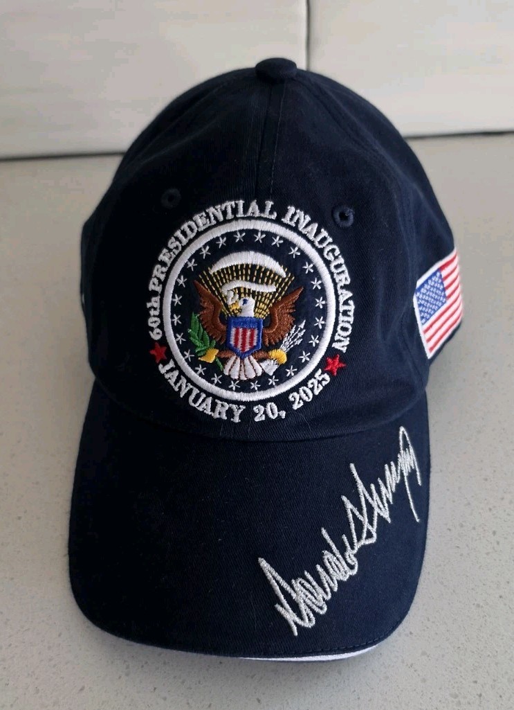 TRUMP Hat Blue Eagle SEAL MAGA Signature Trucker 2025 Inaguration 45 – 47