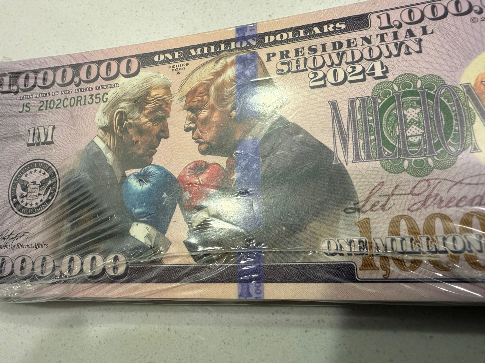Trump Vs Biden 1 Million Dollar Bill BibleTract Rare Out Of Print 2024 Election
