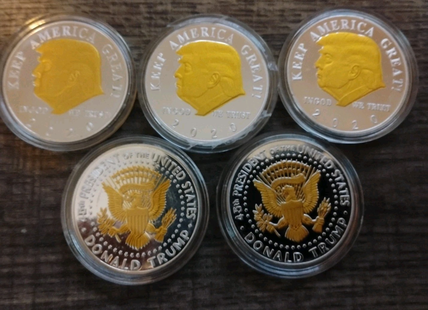 Donald Trump 2020 US Challenge Coin & Presidental Seal, Keep America Great EAGLE