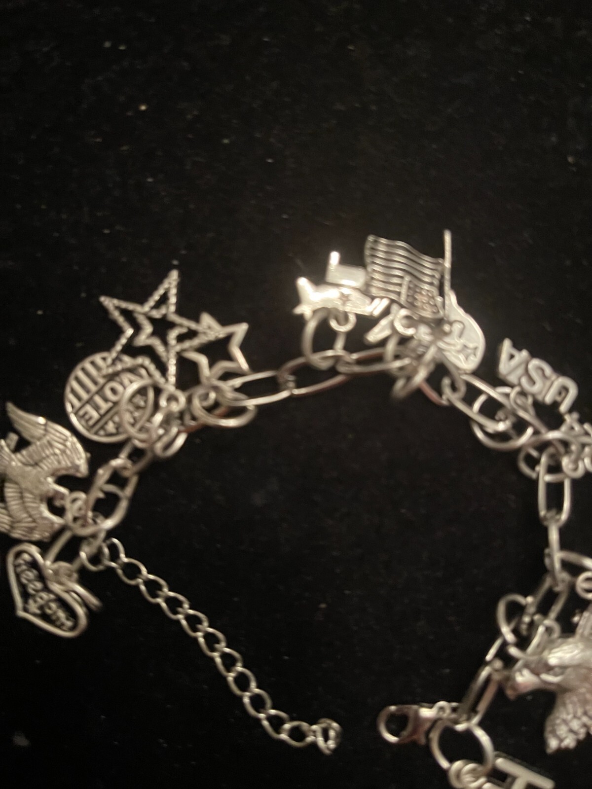 DEMOCRAT silver Tone Bracelet 6″ with 2″ extender