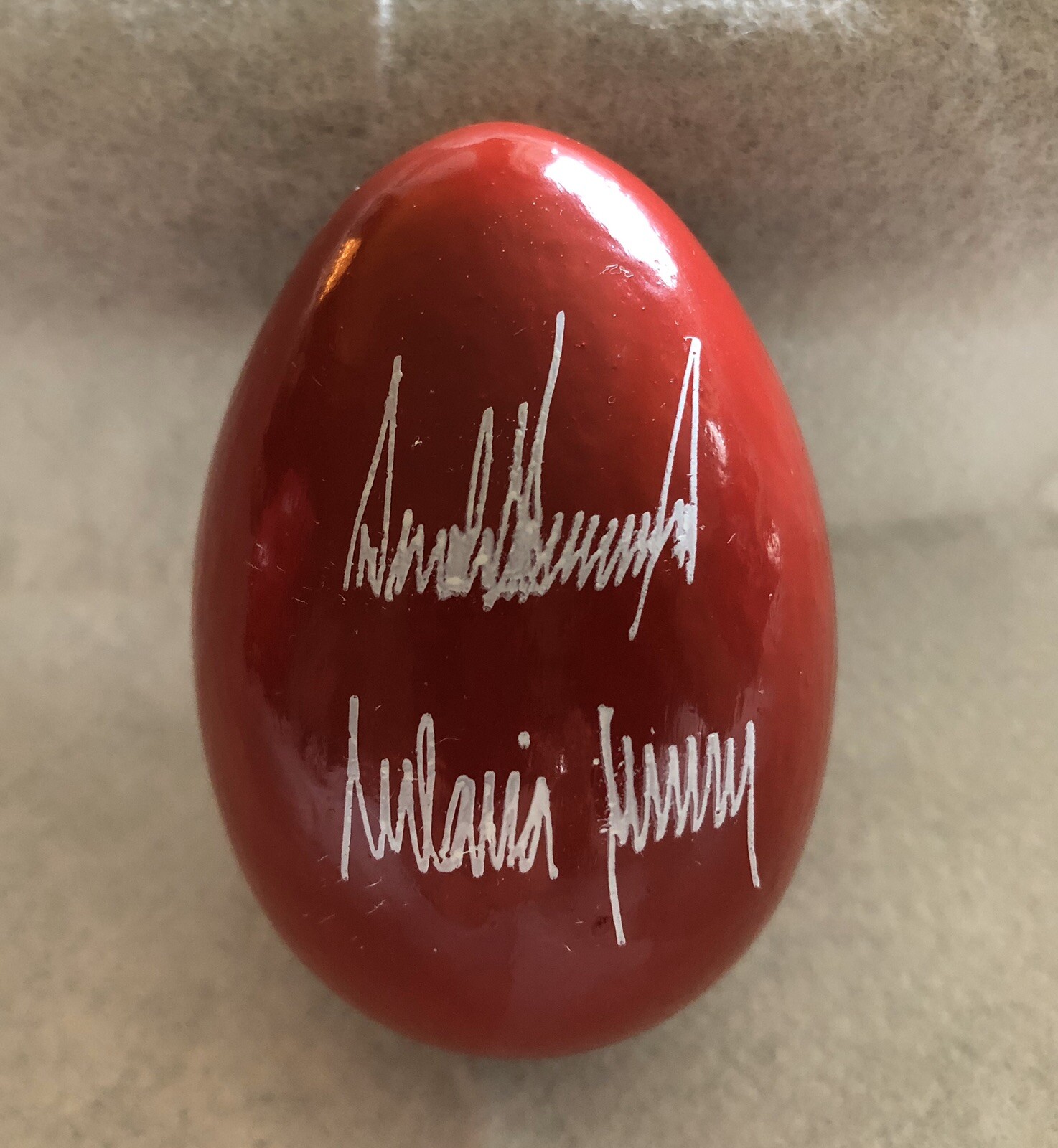 TRUMP WHITE HOUSE RED 2019 EASTER WOOD EGG PRES REPUBLICAN MAGA GOP PATRIOT NEW