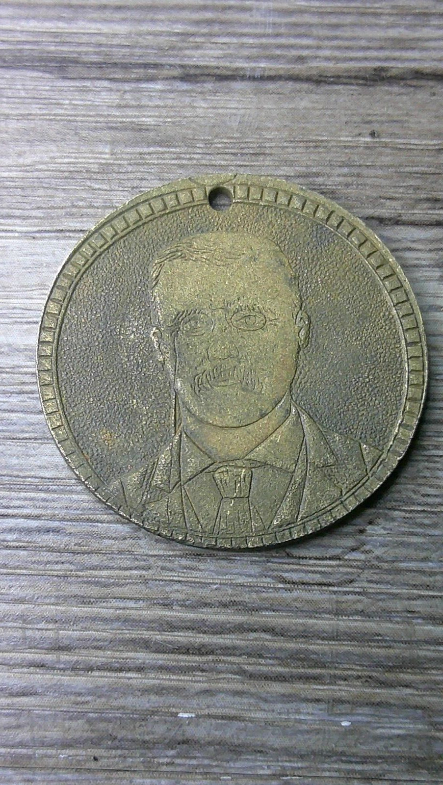 Teddy Roosevelt & Charles Fairbanks watch fob bottom for president 1904 Z93