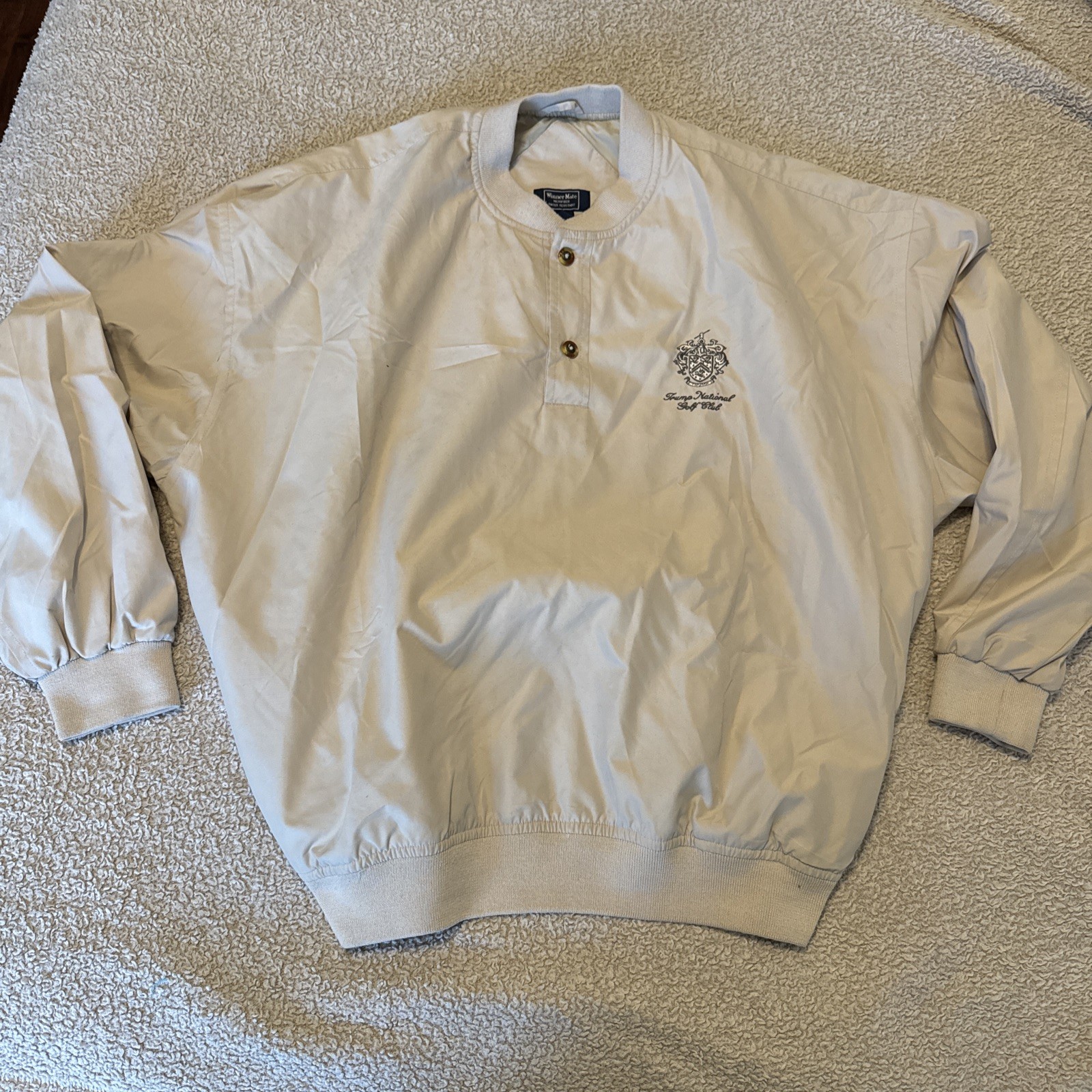 *VINTAGE* TRUMP NATIONAL GOLF CLUB WinnerMate 1/4 WATER RESISTANT PULLOVER – XL