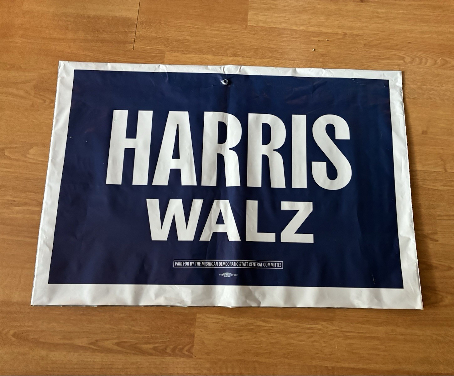 Plastic vinyl 2024 HARRIS WALZ Official Campaign Sign