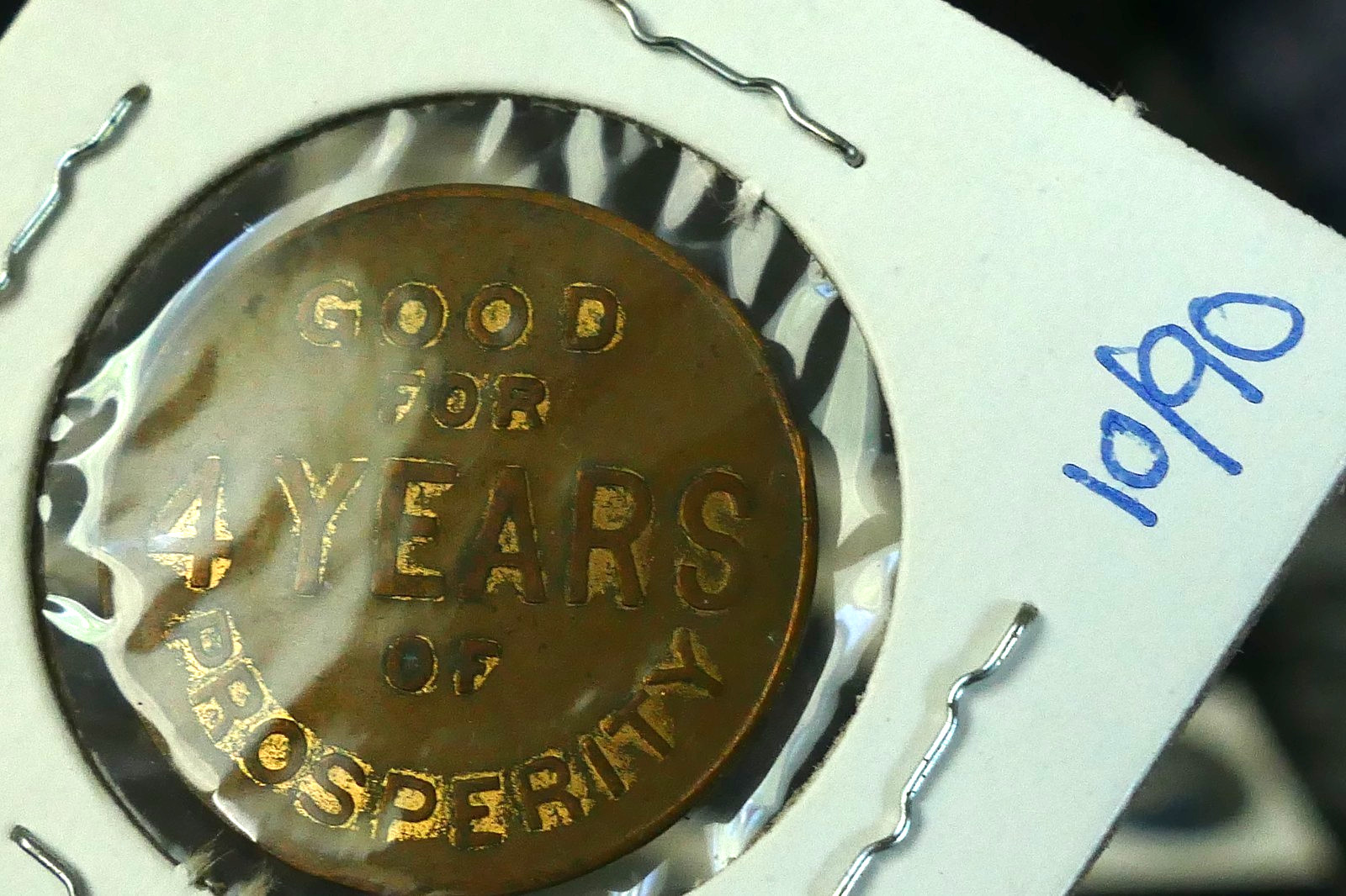 1928 Herbert Hoover Lucky Pocket Piece Good For 4 Years Of Prosperity Coin Token