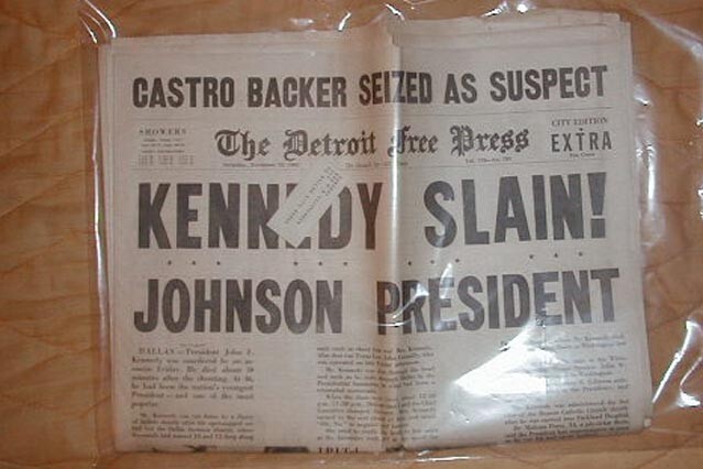 Detroit MI President Kennedy Slain 23 Nov 1963 Newspaper