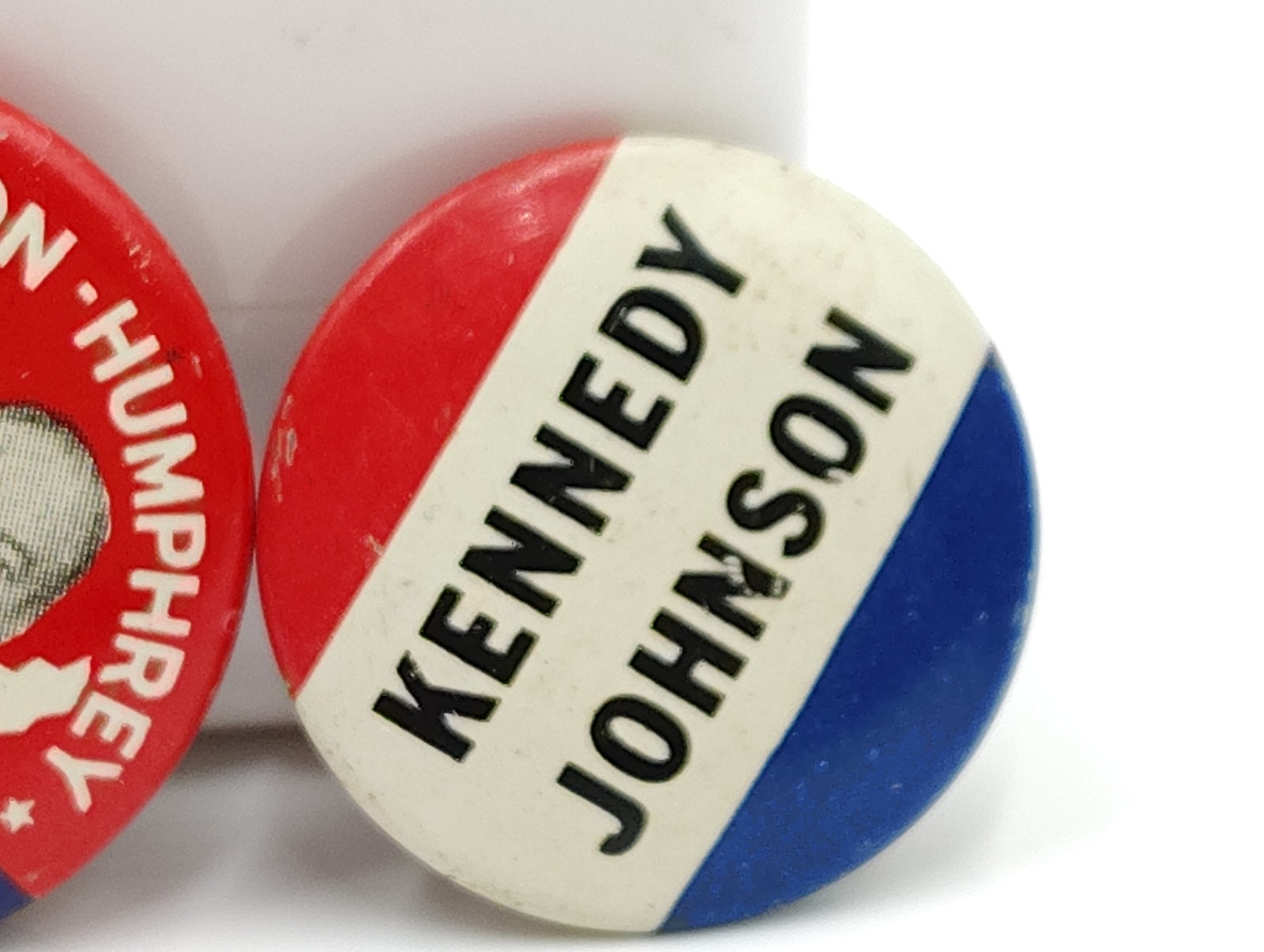 VTG 1960s Democratic Presidential Campaign Pinback Buttons Kennedy Johnson