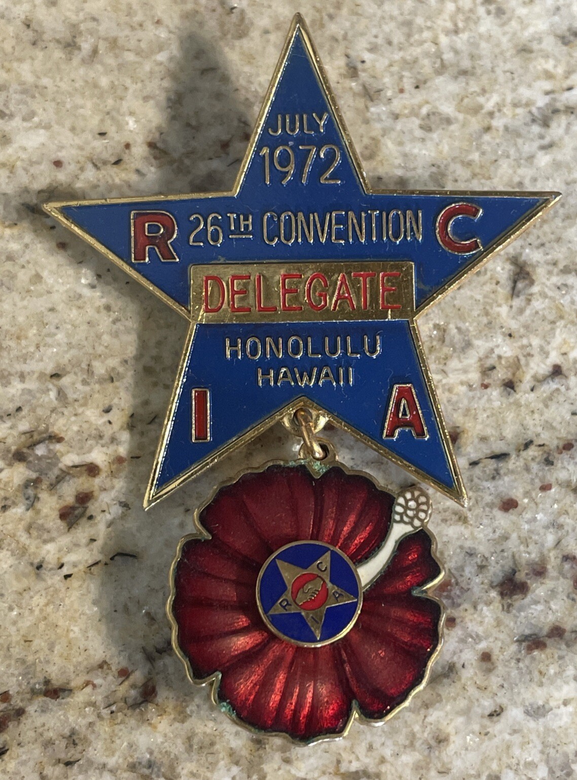1972 Republican 26th Convention Delegate Badge Honolulu HAWAII – Richard Nixon