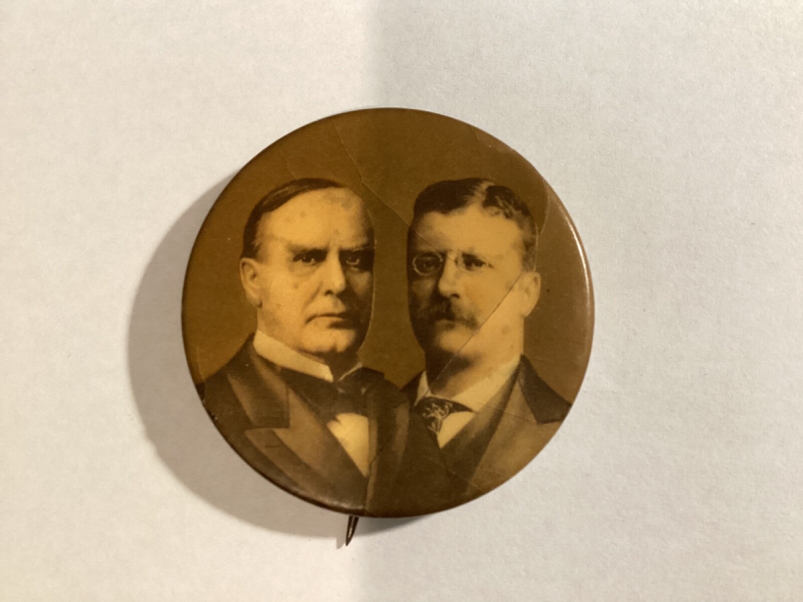William McKinley & T Roosevelt 1900 Campaign Button Political 2 1/8″ Unlisted