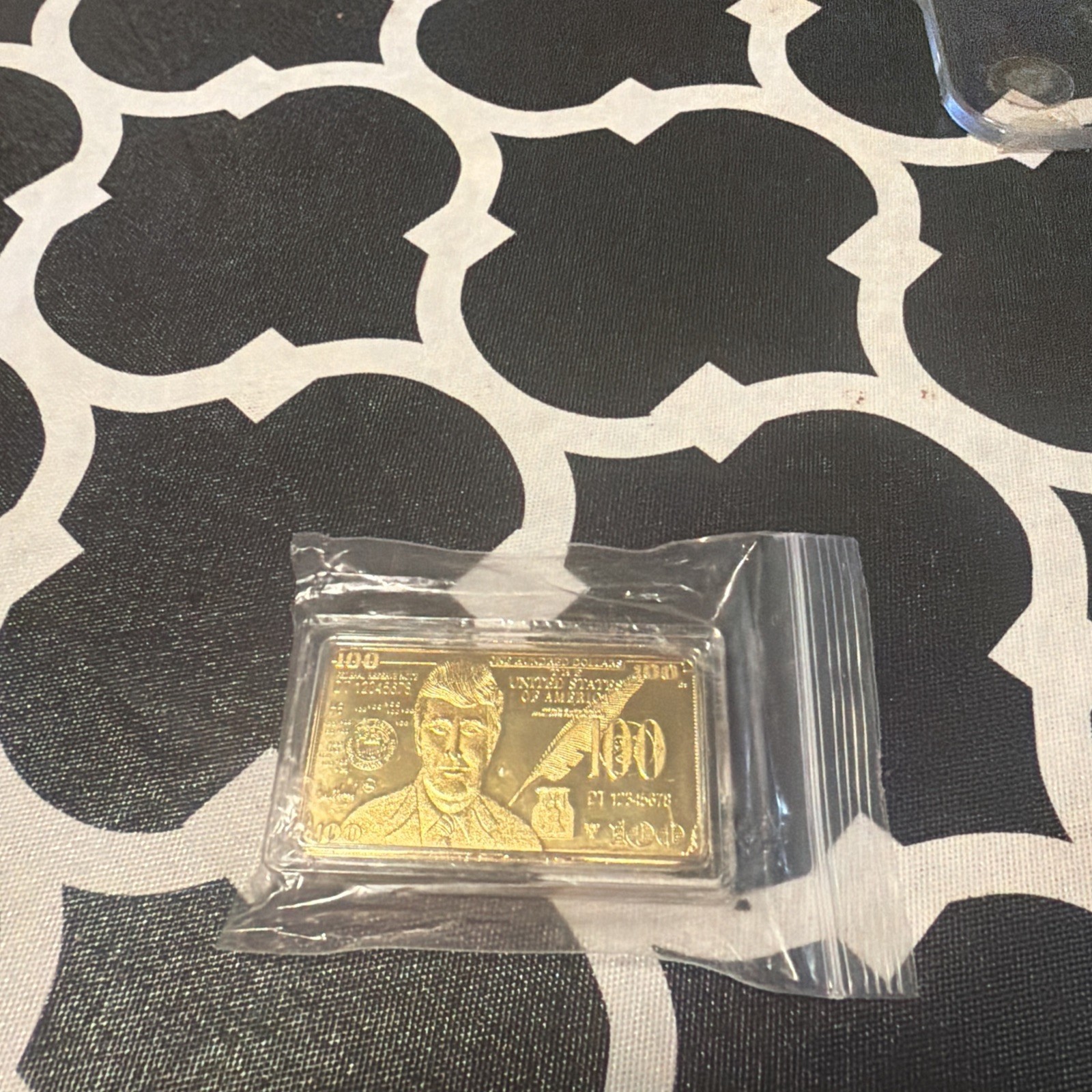 Donald Trump 24K Gold Plated $100 Bar – Collectible Coin/Bar In Protective Case