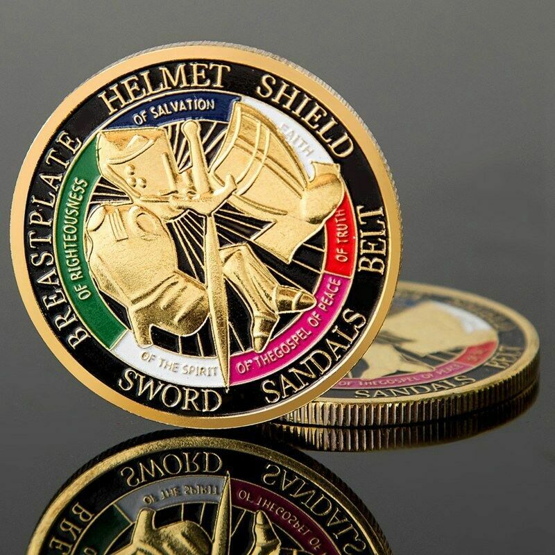 3pcs Put On the Whole Armor Of God Commemorative Coin Metal commemorative coin