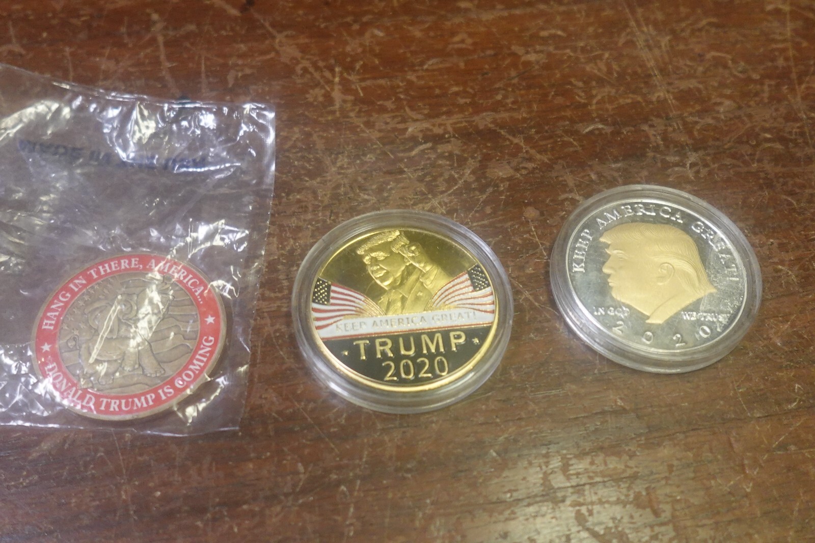 3-DONALD TRUMP 2-2020 SILVER GOLD PLATED 1 BRONZE 45 PRESIDEN KEEP AMERICA GREAT