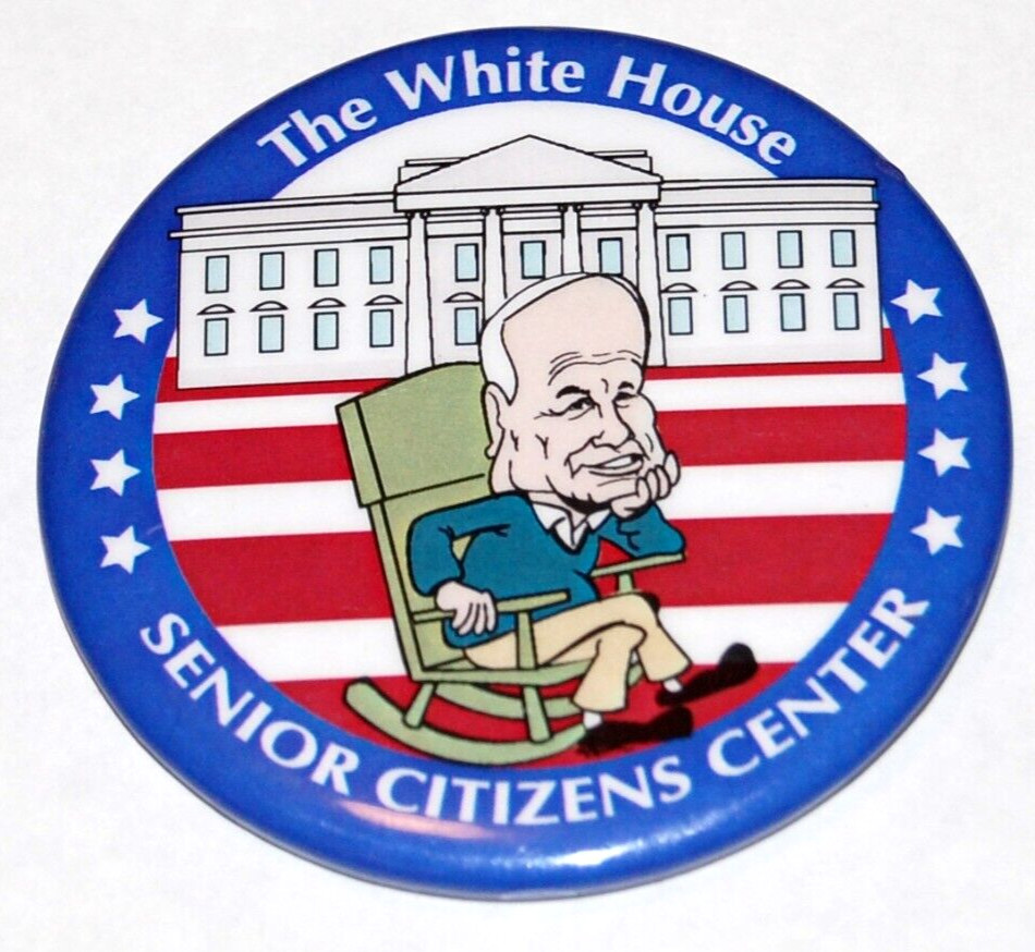 2008 ANTI JOHN MCCAIN White House pin pinback button political president seniors