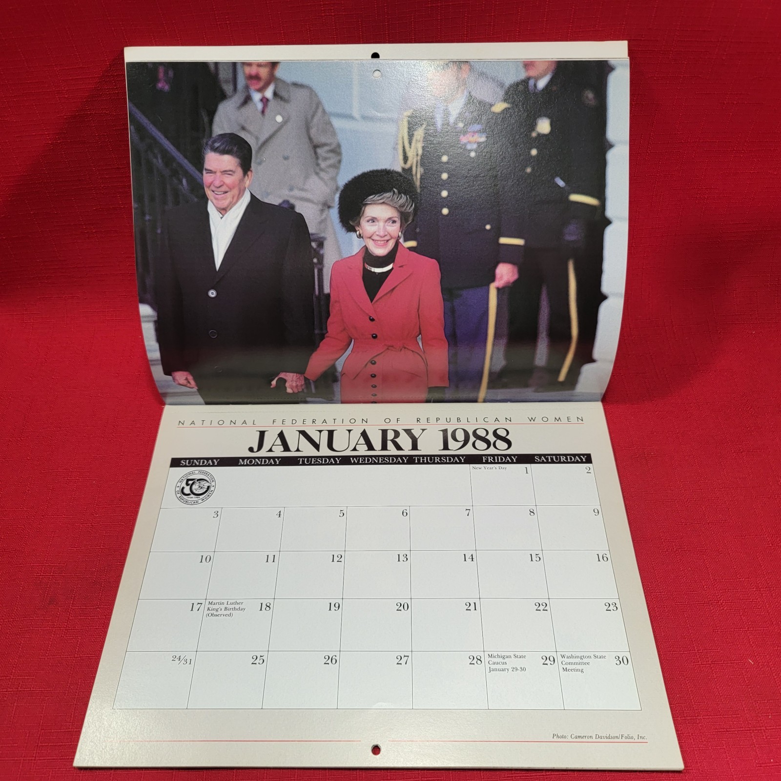 Vintage National Federation of Republican Women Calendar 87-89 50th Anniversary