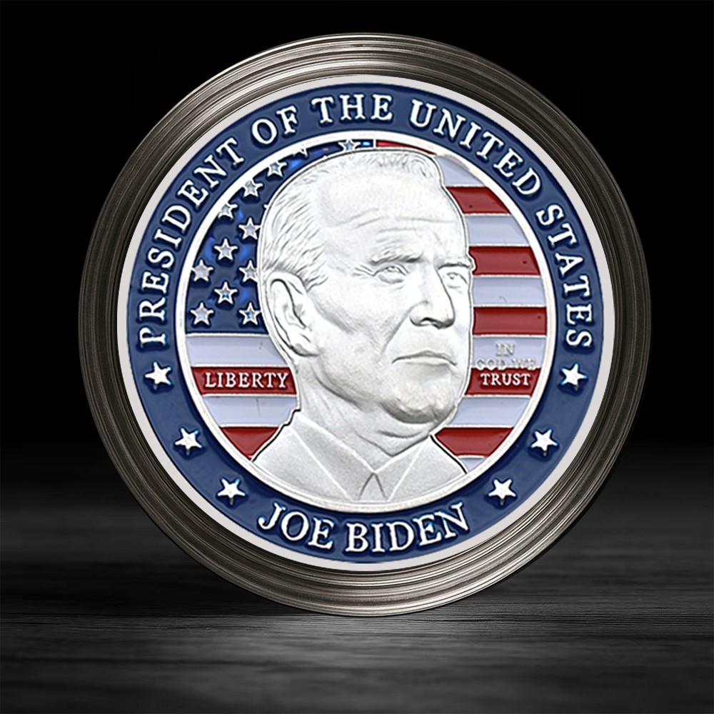 Joe Biden Silver Plated Presidential Coin US Seal & Liberty Commemorative Medal