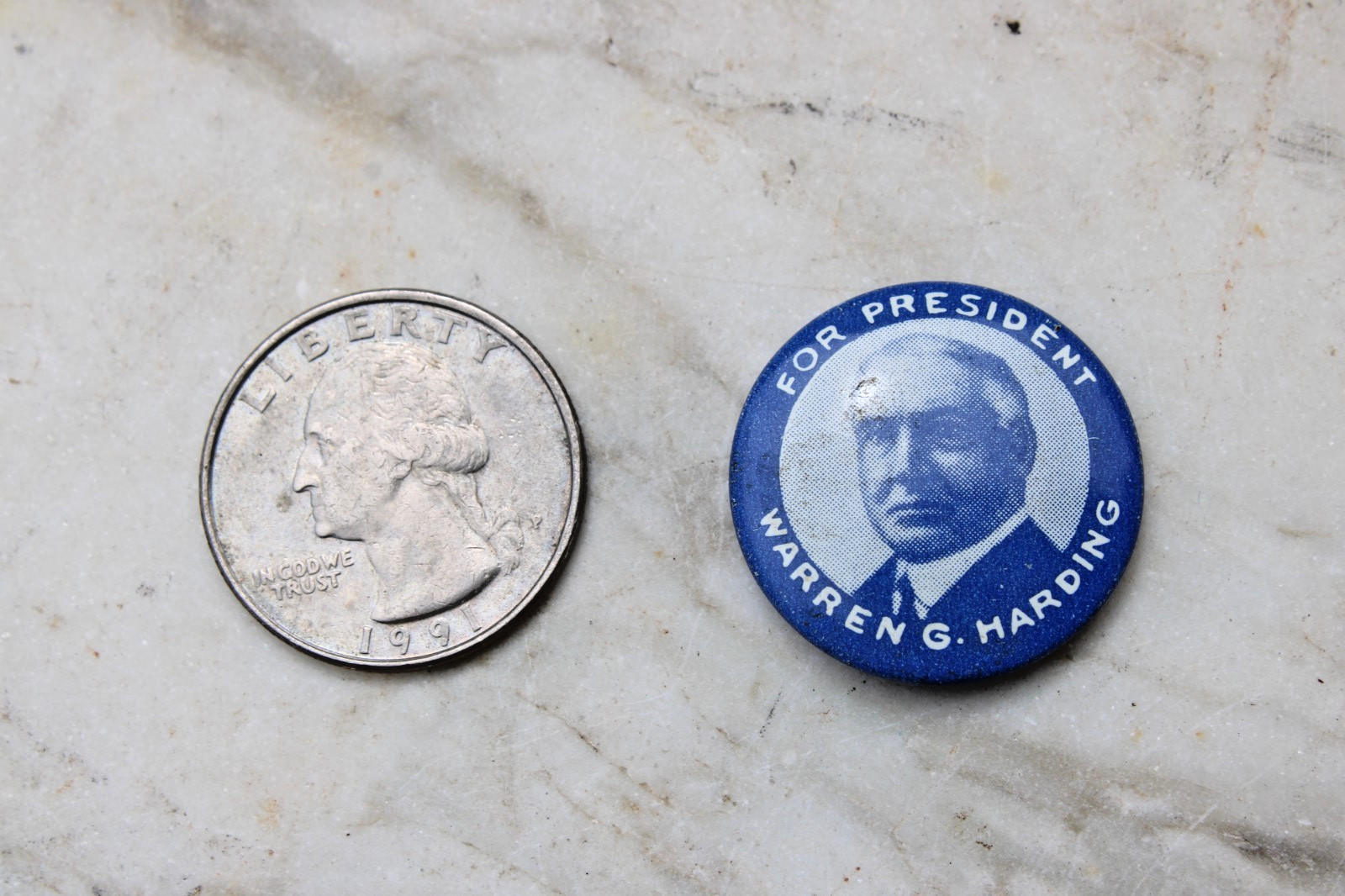 WARREN G. HARDING For President 7/8″ political campaign button-Reproduction