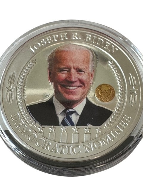 Joe Biden Bradford Exchange Mint Legacy set of 8 coins Silver Plate Display Box