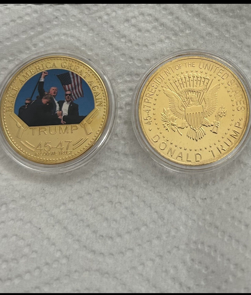 WHITE HOUSE T PEN (2) BLUE METAL GOLD REPUBLICAN MAGA GOP SIGNATURE DONALD