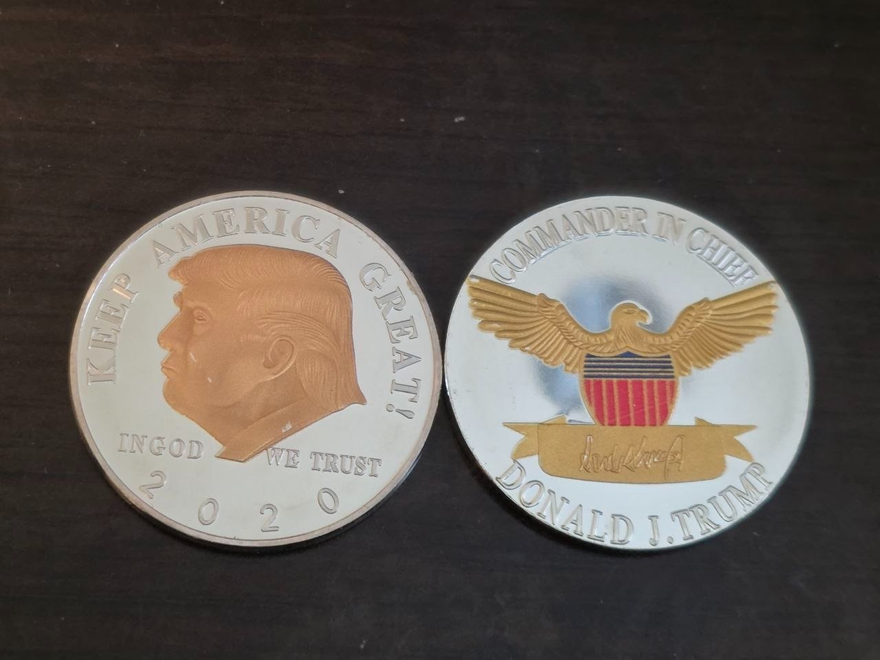 DONALD TRUMP 2020 SILVER GOLD PLATED RARE COIN 45th PRESIDENT KEEP AMERICA GREAT