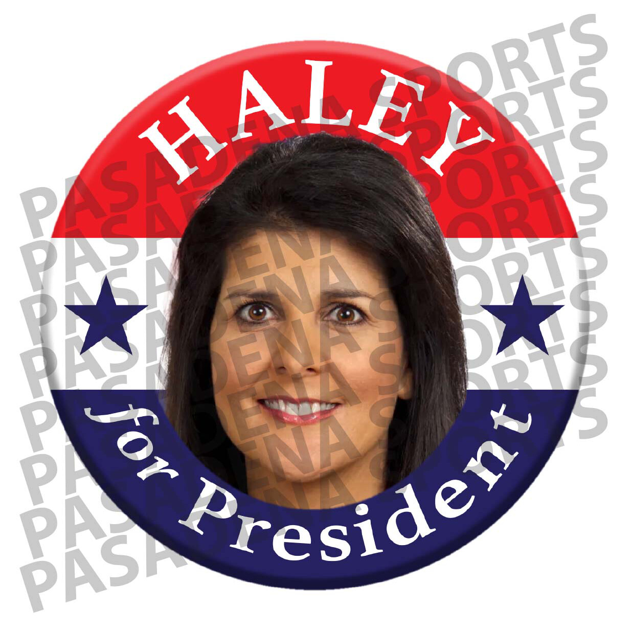 2024 NIKKI HALEY for PRESIDENT 2.25″ CAMPAIGN BUTTON, nhstar