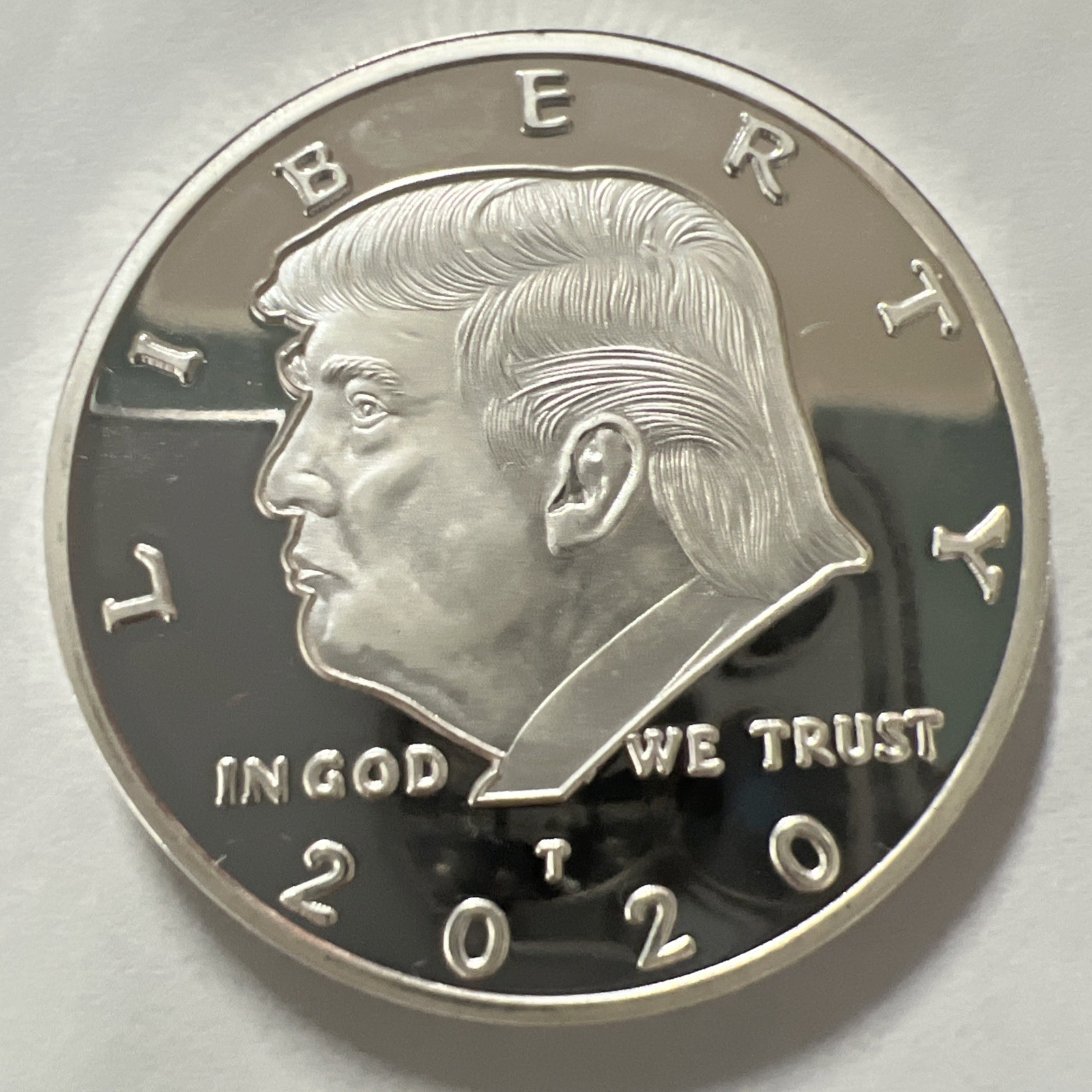 Trump Silver Plated Coin. 2020
