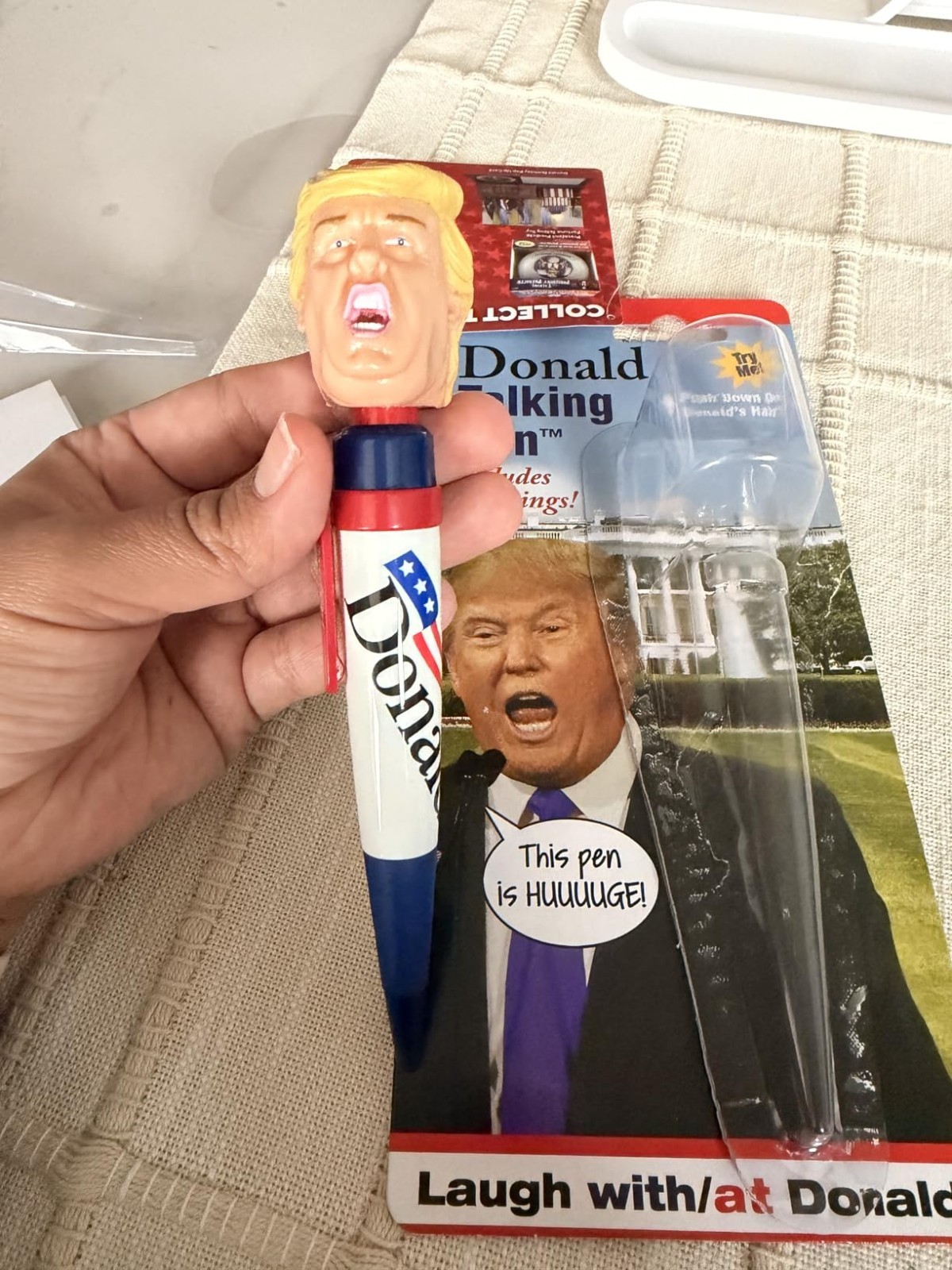 Donald Trump Talking Pen, Funny Political Gag Gift with 8 Real Voice Quotes NEW