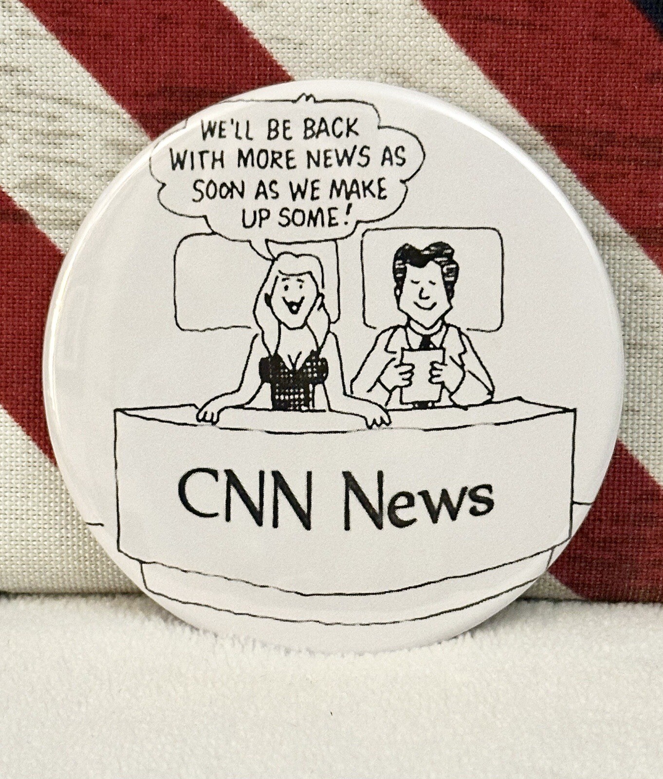 Donald Trump 2024 Anti-CNN “Satire” Political Campaign “MAGNET BUTTON” – 3″👀