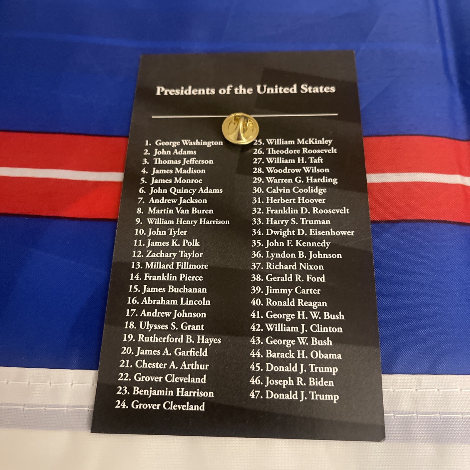 Donald J. Trump J.D. Vance 2025 Presidential Inaugural Lapel Pin