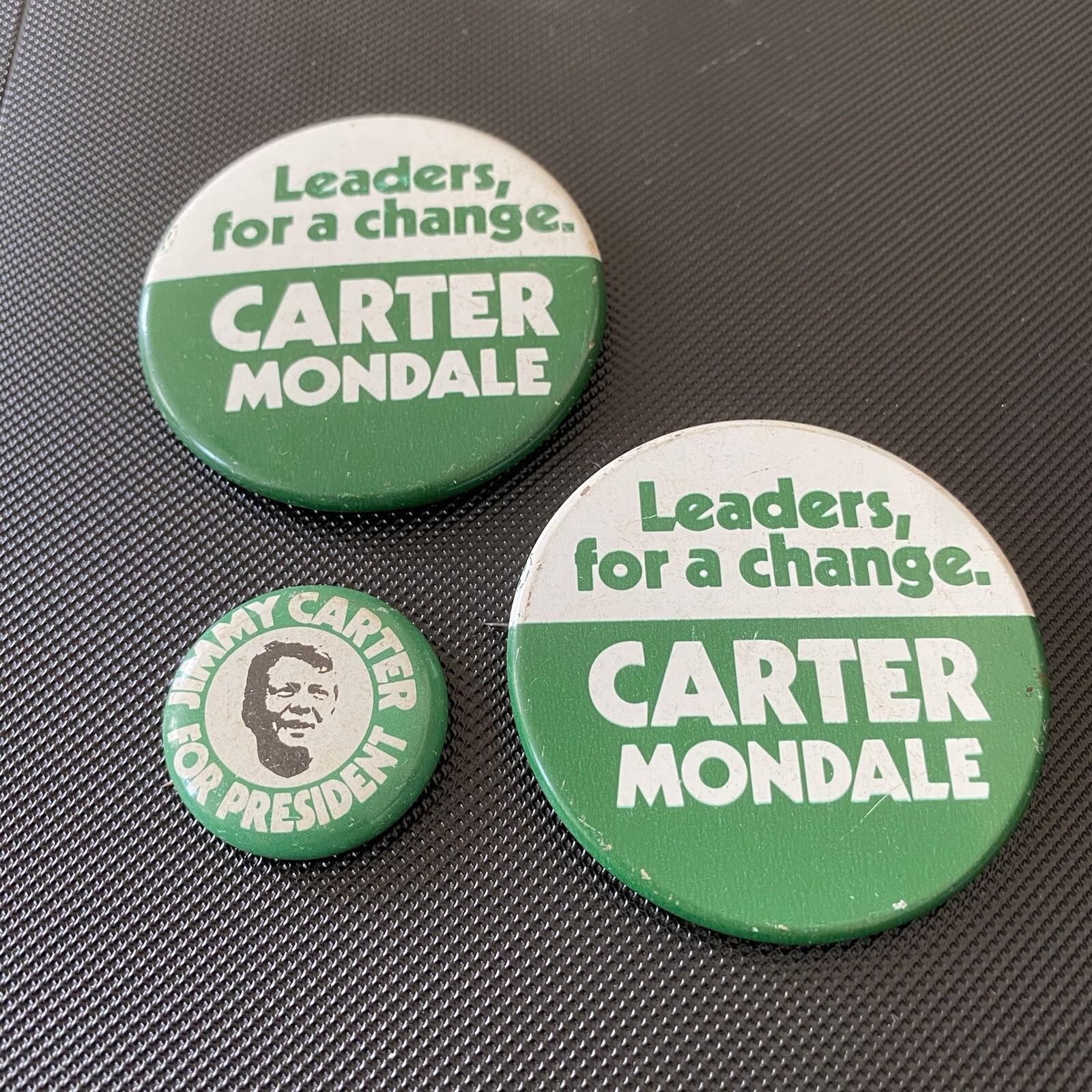 5 President Jimmy Carter Mondale 1976 Campaign Pinback Button Pin Georgia Peanut