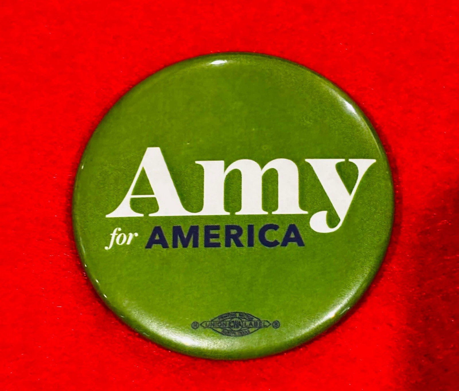 Amy Klobuchar Official 2020 Presidential Campaign Political Button – Minnesota
